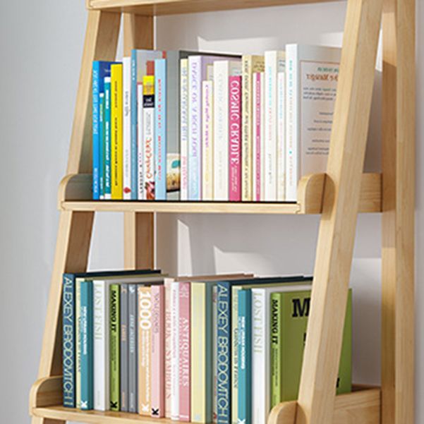 Modern Vertical Open Shelf Bookcase Study Room Wooden Book Shelf with 4 Shelves