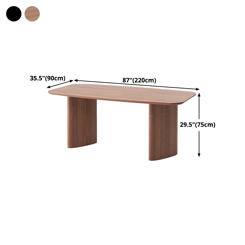Solid Wood Contemporary Rectangle Table Pine Wood Top Table for Dining Room