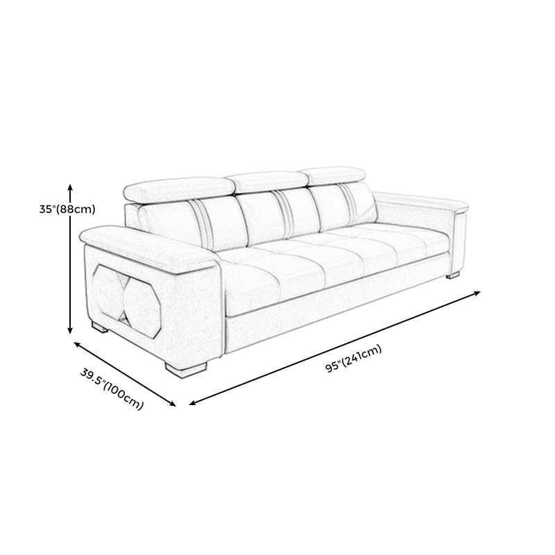 Silve Faux Leather High Back Pillow Top Arm Sofa/Sectional with Stain-Resistant