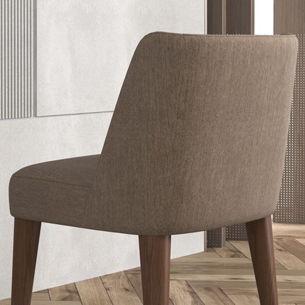 Silla Parsons de comedor contemporánea, silla sin brazos con patas de madera para cocina