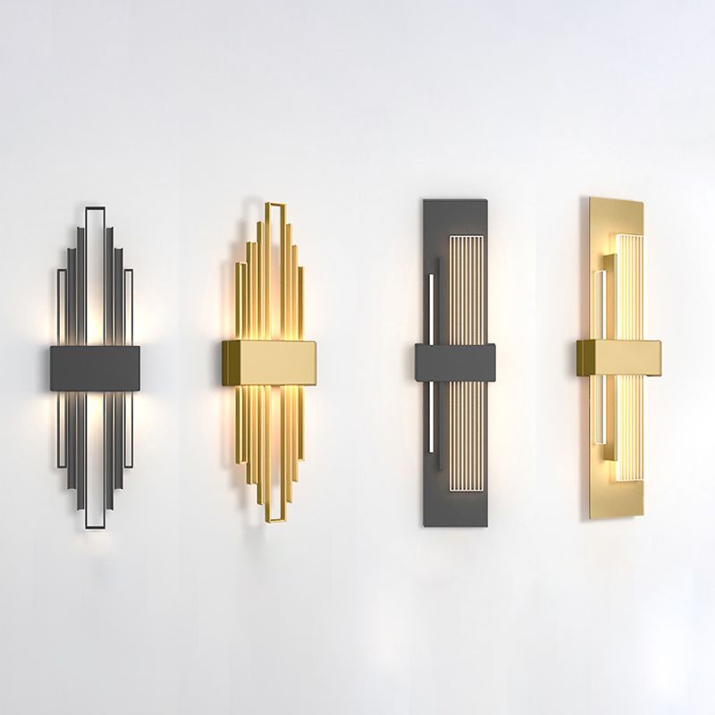 Stile moderno Apparecchi per illuminazione a parete a 1 luce lampada montata a parete in metallo geometrico