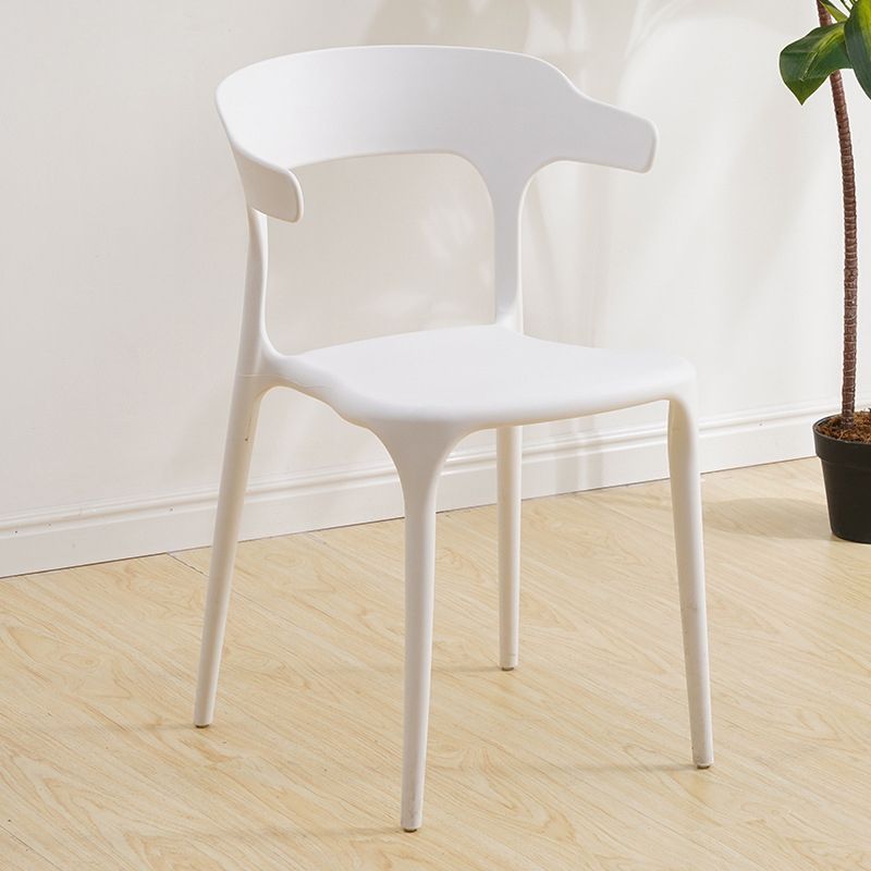 Glam Indoor-Outdoor Chair Stacking Dining Armless Side Chair