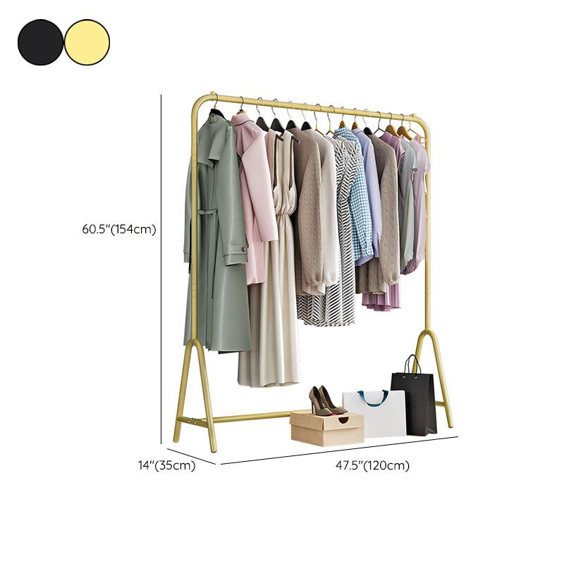 Gorgeous Clothes Hanger Metal Frame Coat Rack with Storage Shelf