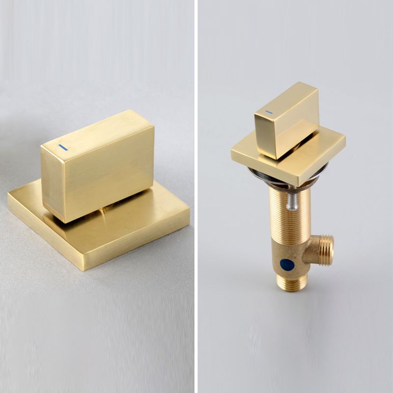 Modern Deck Mounted Low Arc Roman Tub Faucet Copper Roman Tub Faucet Set