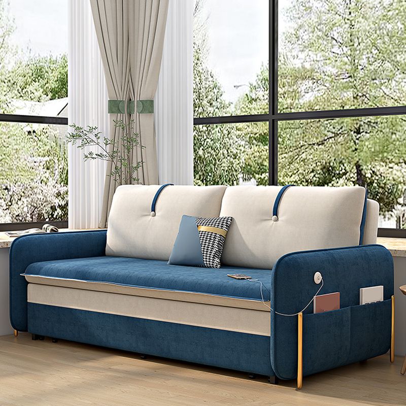 33" Wide Glam Futon Sofa Bed Futon Cushion Back Sleeper Sofa