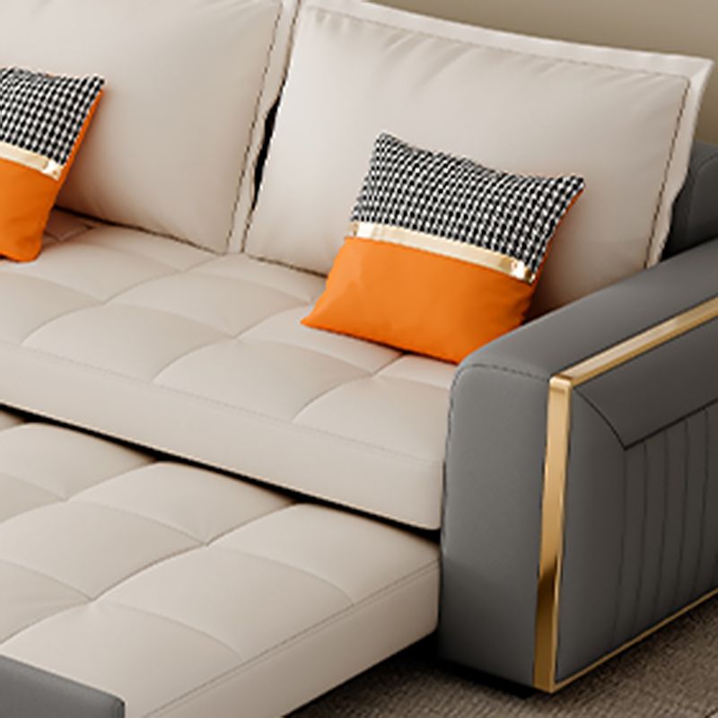 Stain Resistant Sofa Bed USB Charging Convertible Sectional with Storage