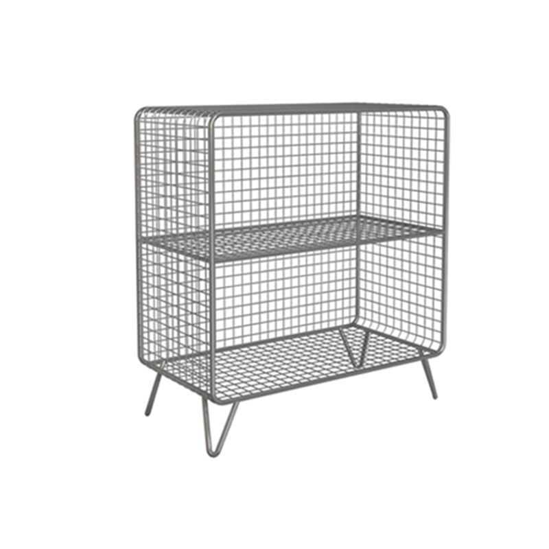 Modern Style Bookcase Vertical Metal Closed Back Bookshelf for Home