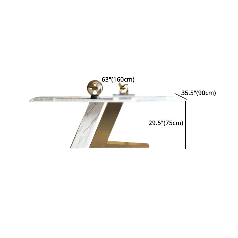 Scandinavian Design 1/4/5/7 Pieces Furniture White Sintered Stone Dining Table Set