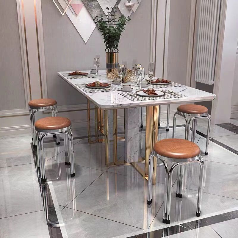 Round Modern Standard Leather Water Resistant Standard for Drawing Room