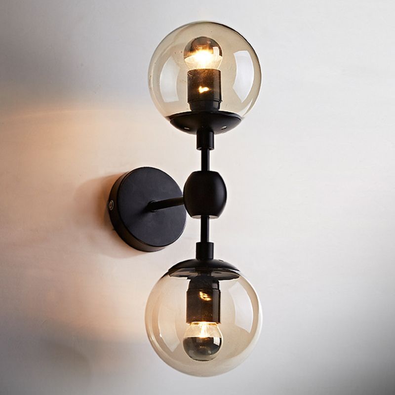 Nordic Vintage Style Moup Light Light Ball Glass Wall Mount d'éclairage pour le salon