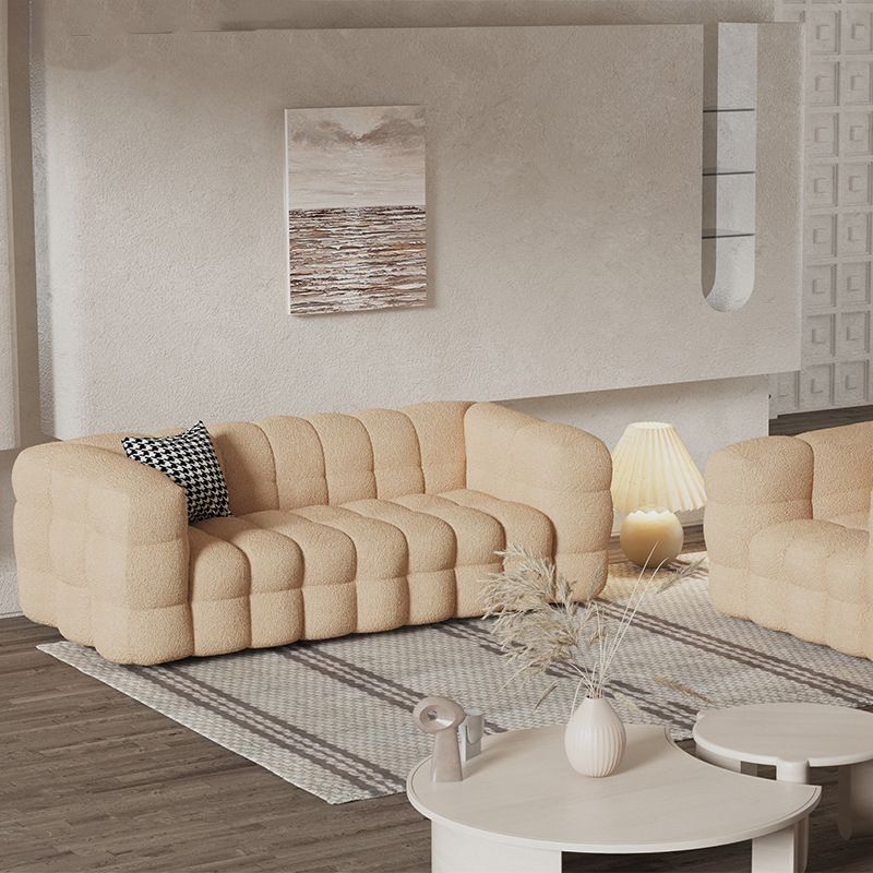 Contemporary Tuxedo Arm Sofa Standard Sofa Fabric Tight Back Settee