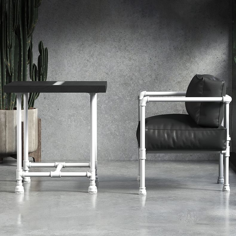 Industrial Style Dining Table Solid Wood Dining Table with Trestle Base