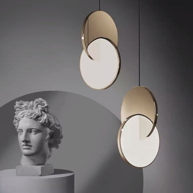 LED -Schlafzimmer Anhänger Beleuchtung Vorrichtung zeitgenössischer Stil Anhänger Lichtkit mit Kreis Metallschatten