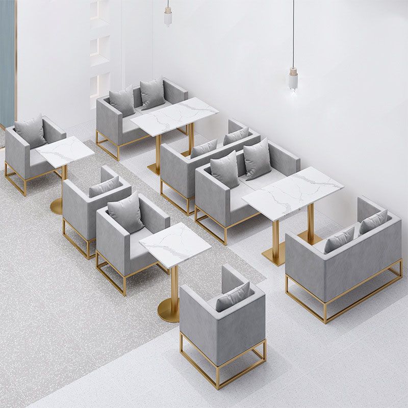 26" Wide Contemporary Gray Sofa Square Arm Sofa for Bonus Room