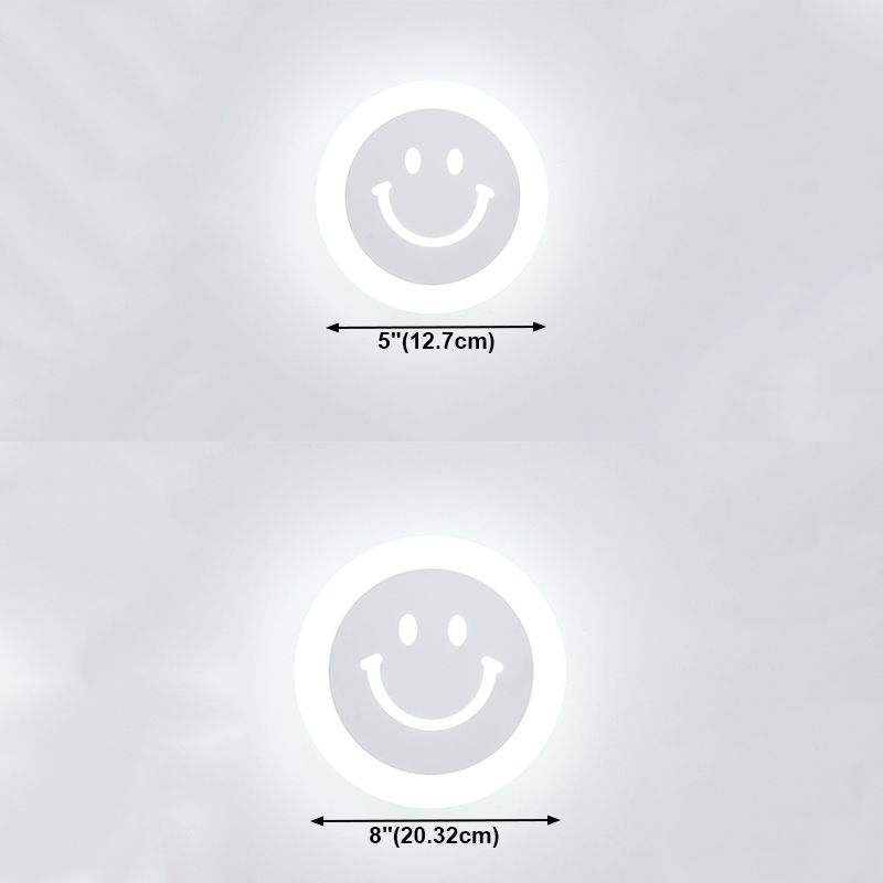 Modern Style Round Sconce Light Fixtures Metal 1 Light Wall Mounted Lighting