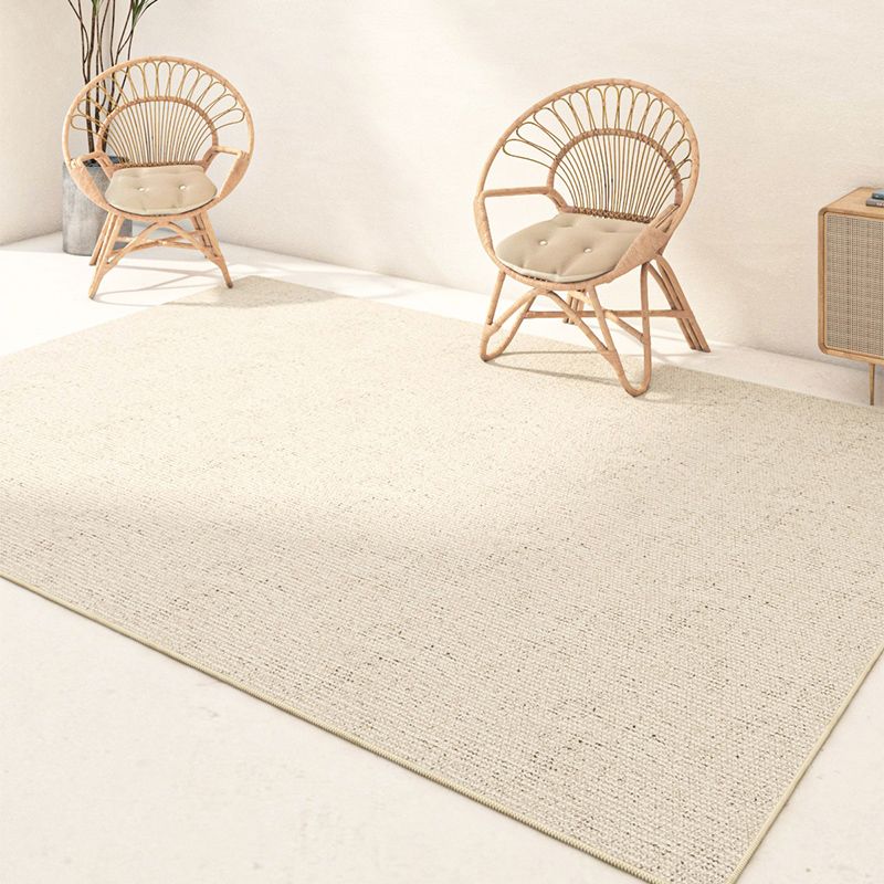 Tapis moderne Beige, couleur Pure, en Polyester, avec envers antidérapant, pour la décoration de la maison