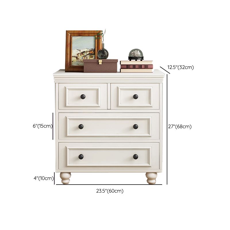 Contemporary Rectangle Chest/Cabinet with Drawers in Rubberwood