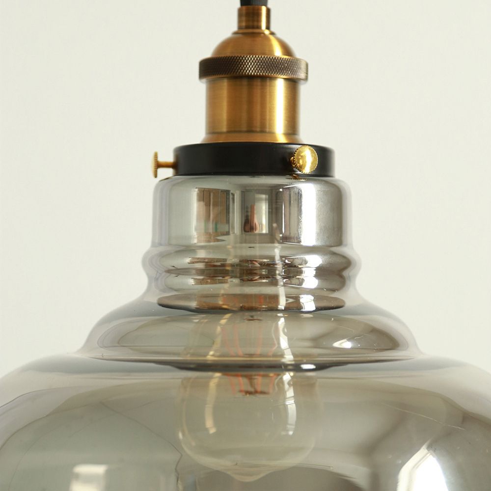 Fumo grigio lampada a sospensione in stile industriale fienile a sospensione a sospensione