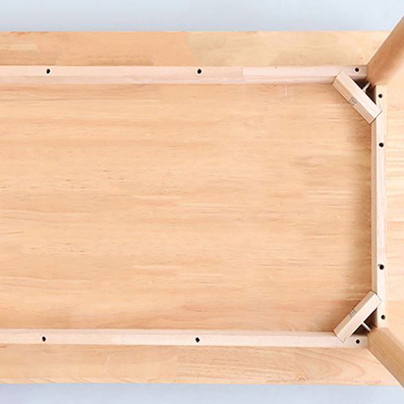 Modern Style Solid Wood Dining Room Set with Rectangle Shape Table and 4 Legs Base for Home Use