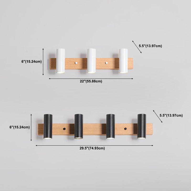 Lámpara de tocador de forma de cilindro de tocador de tocador de hierro de estilo nórdico con sombra de metal para dormitorio