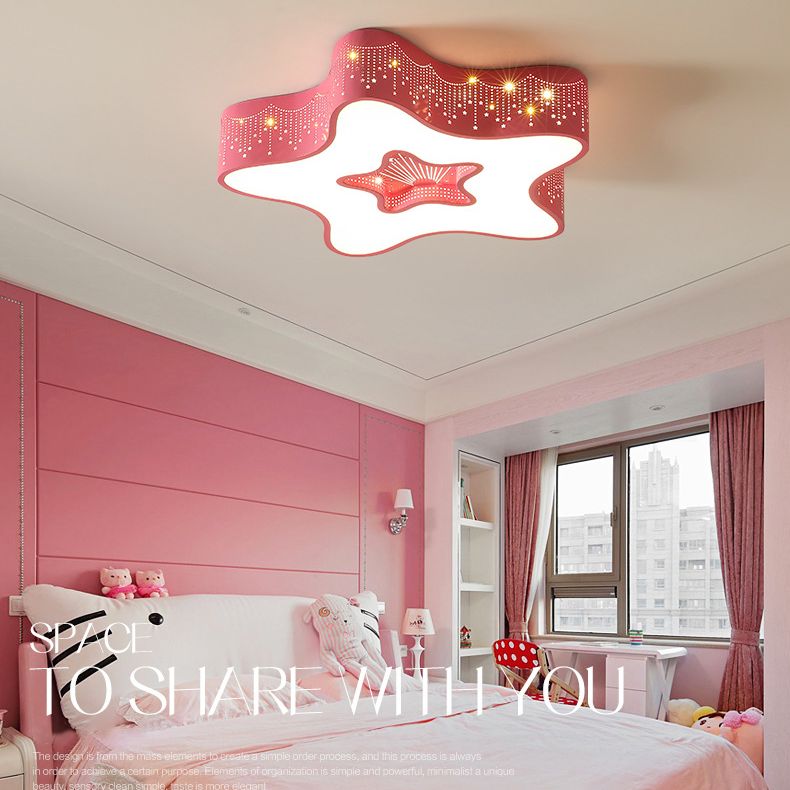 Star Flush-verlichtingsarmaturen Kinderacryl-plafondlamp voor kinderslaapkamer