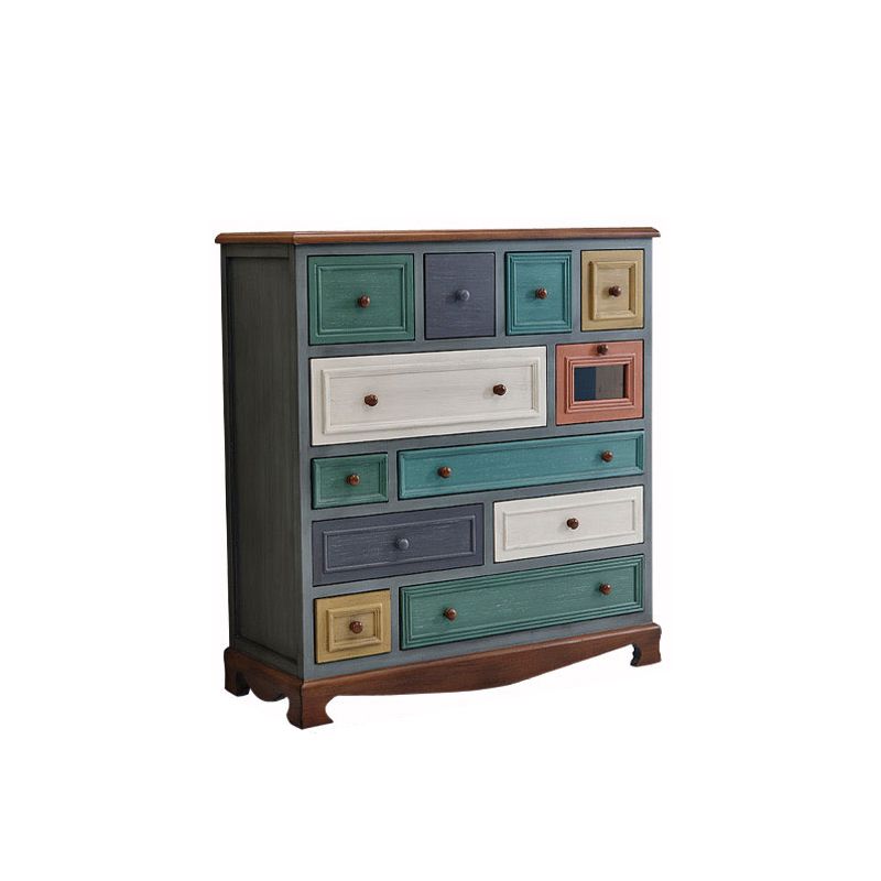 Coastal Storage Chest Dresser Solid Wood Dresser with 8/10/12 Drawers