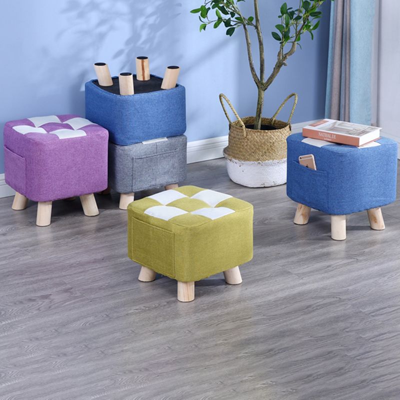 Red Modern Standard Plaid Pattern Trea Resistant for Living Room