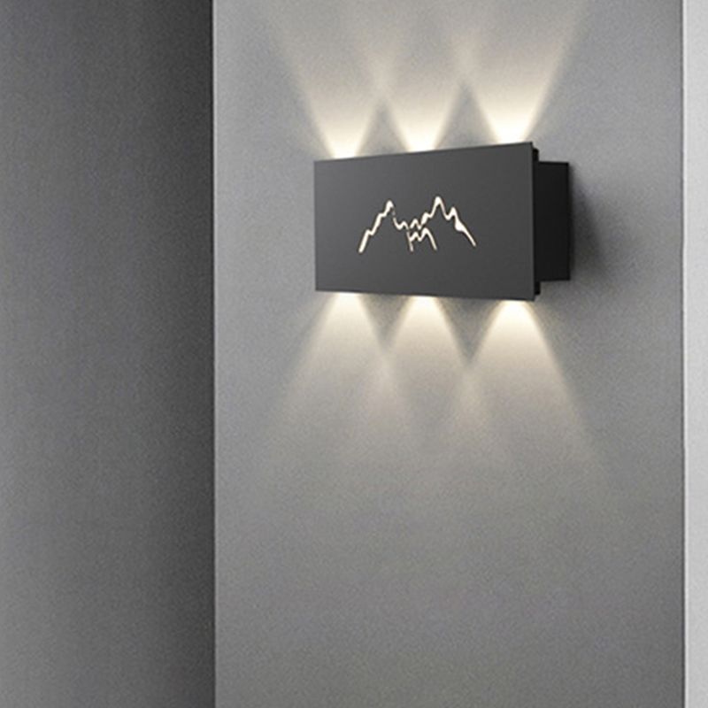 Metal Geometric Wall Light Nordic Black LED Wall Sconce for Living Room