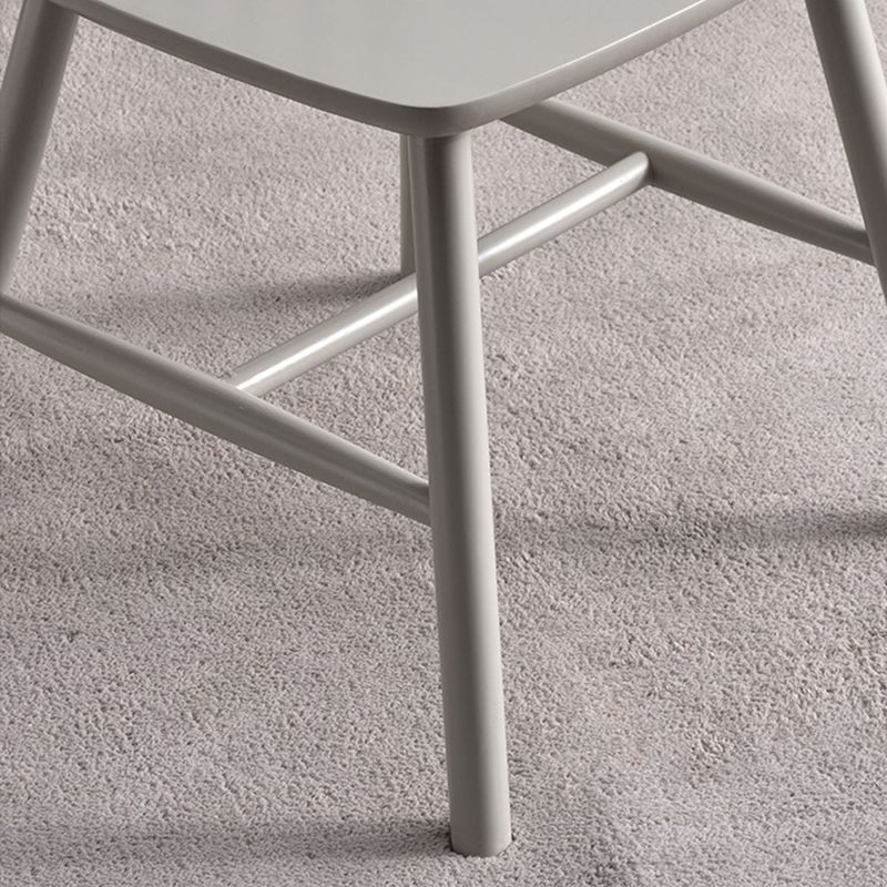 Chaise d'appoint contemporaine en bois d'hévéa Chaise de salle à manger à dossier Windsor en bois (Ensemble de 2)