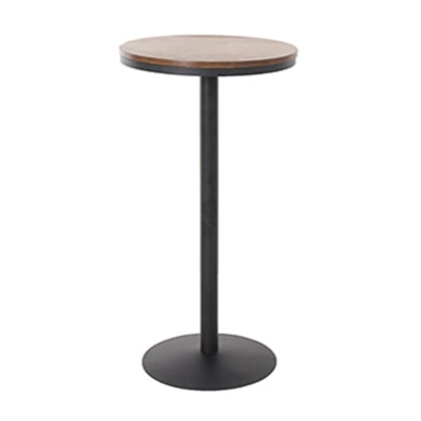 Modern Solid Wood Table and Stool Set 1/3/4/5 Pieces Black Base Pub Set for Shop