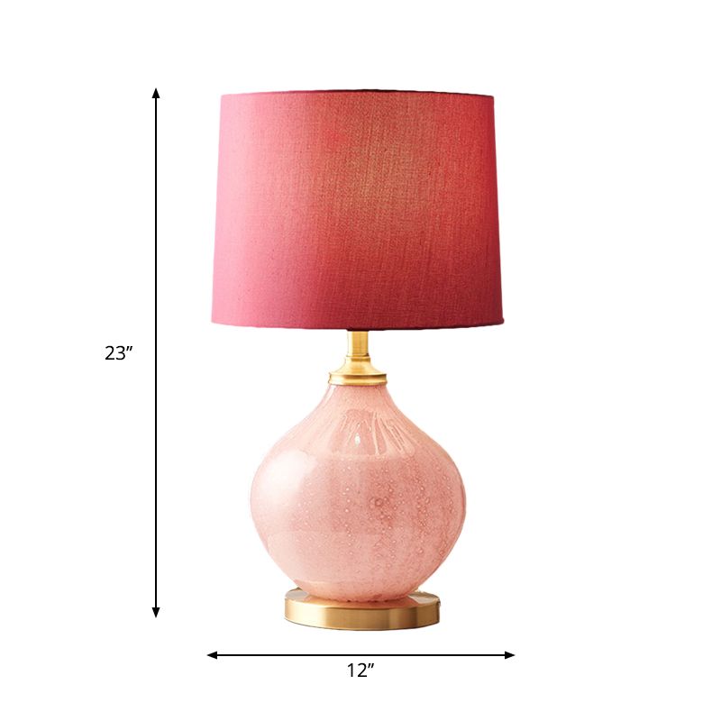 Trommelstof Schaduwtafel Licht Traditionele stijl 1 bol woonkamer nachtstandaard in roze