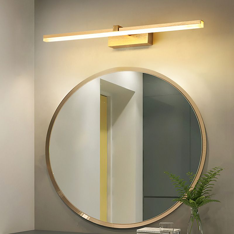 Iluminación de baño en forma de dorado simplicidad de tocador de metal lámpara de tocador de luz para baño