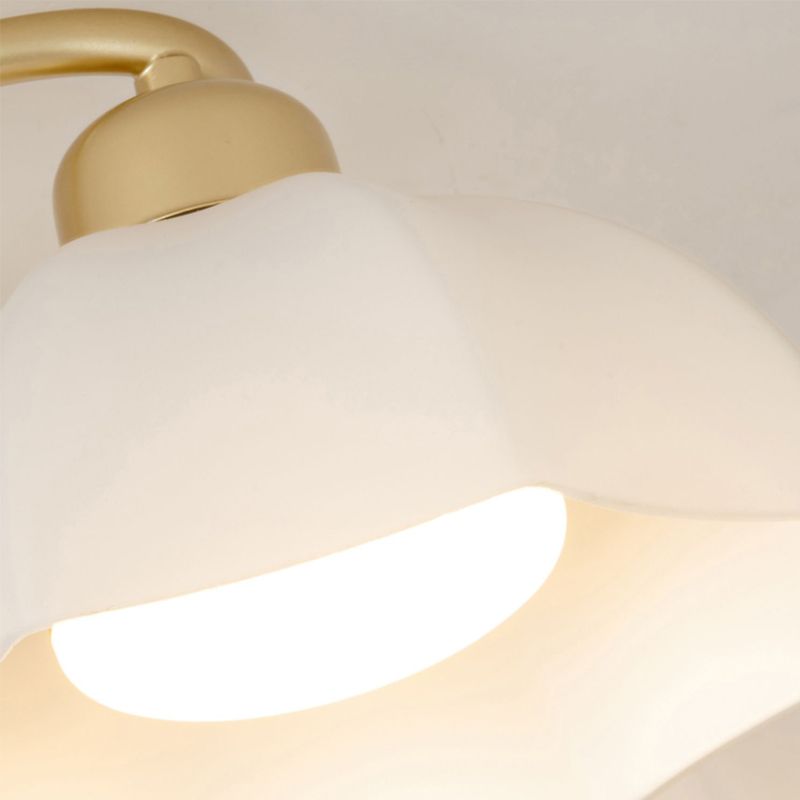 Nordic Style Ceiling Light Dome Shape Ceiling Lamp with Glass Shade for Living Room