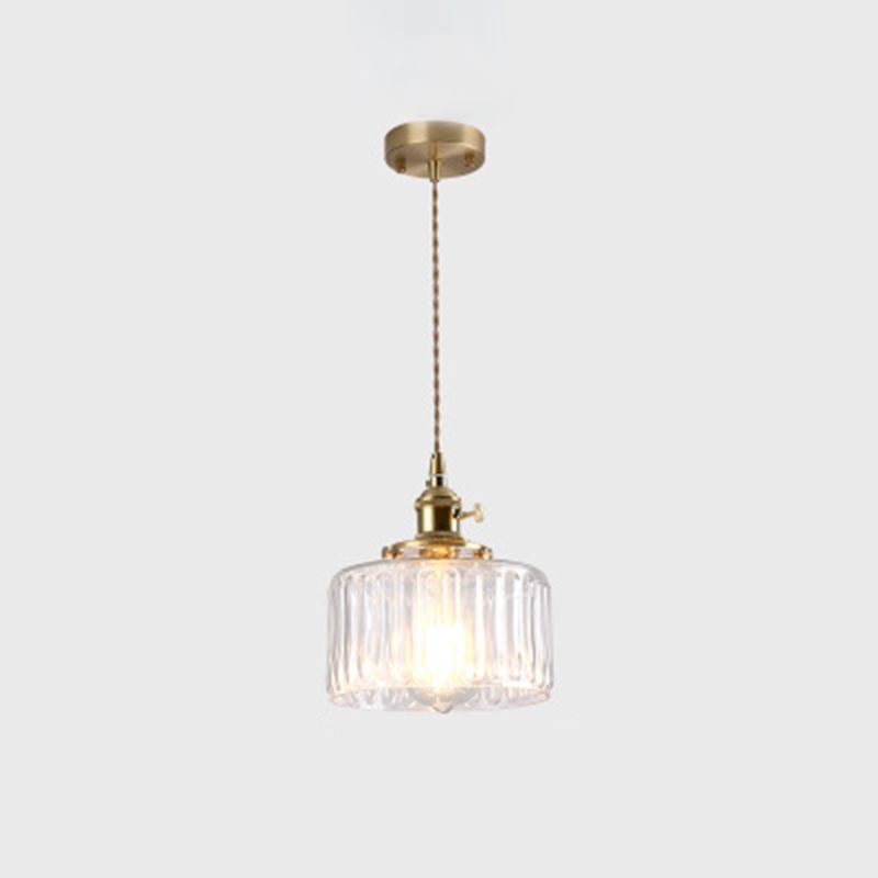 I pendenti in vetro in ottone illuminazione industriale 1 luce appesa alla luce per il ristorante