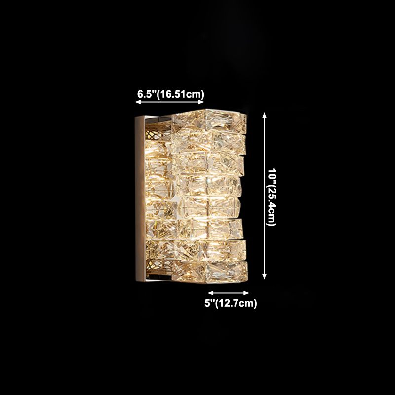Luz de pared cuadriculada de pared de pared de cristal contemporánea para sala de estar para sala de estar