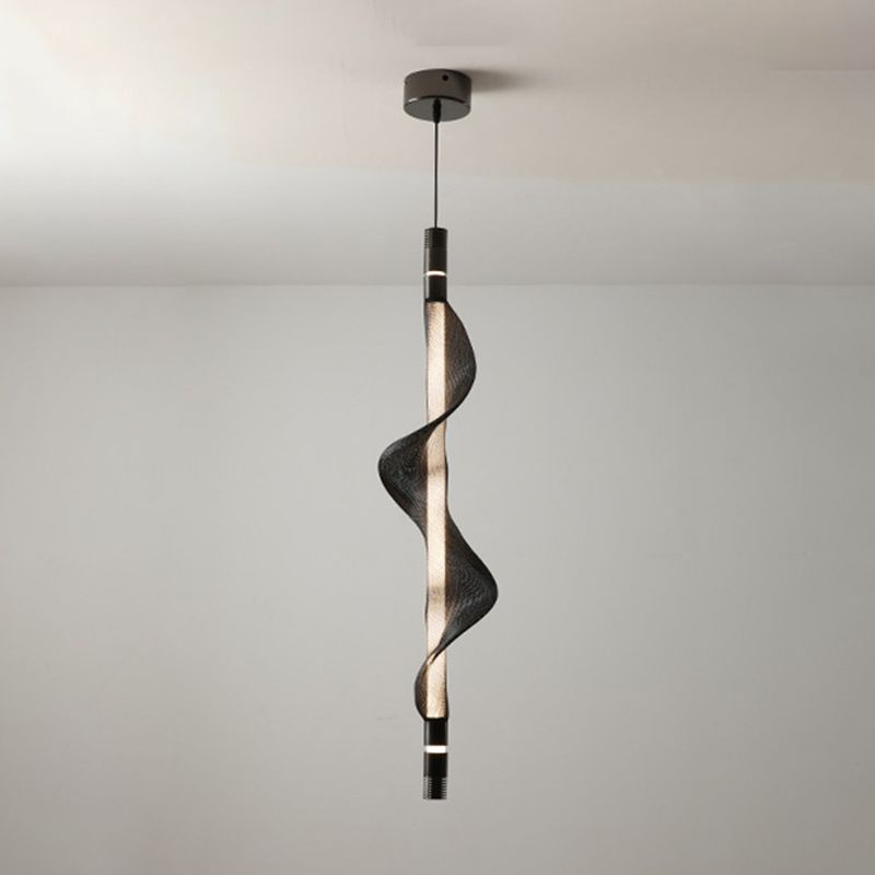 Acrylique linéaire éclairage suspendu moderne style 1 tête suspendue à la tête pour chambre à coucher