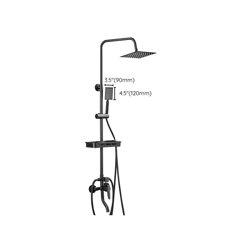 Modern Adjustable Water Flow Shower Faucet Shower Arm Hose Shower System on Wall