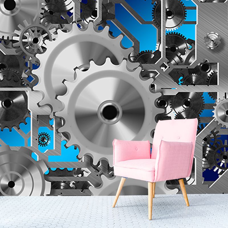 Eco-friendly Wall Mural Wallpaper Metal Gear Photography Sitting Room Wall Mural