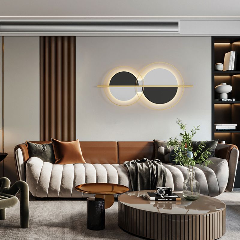 Geometry Shape Metal Wall Lights Modern Style 2 Light Wall Sconce Lights