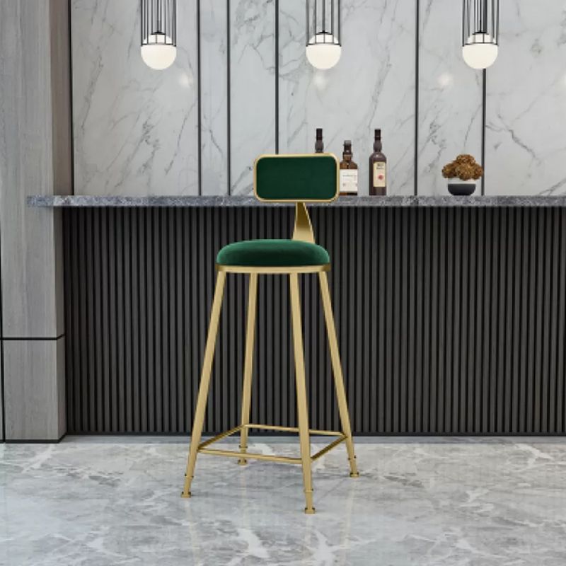 Industrial Armless Dining Stools Round Bar Stools with Metal Base