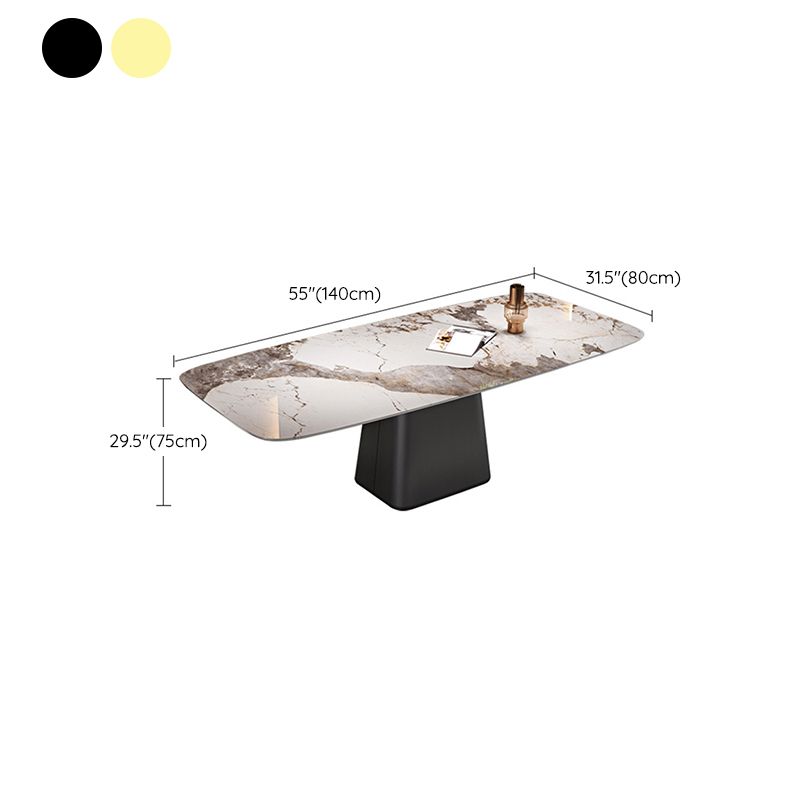 Modern Dining Rectangle Table Dining Stone Table for Home Use