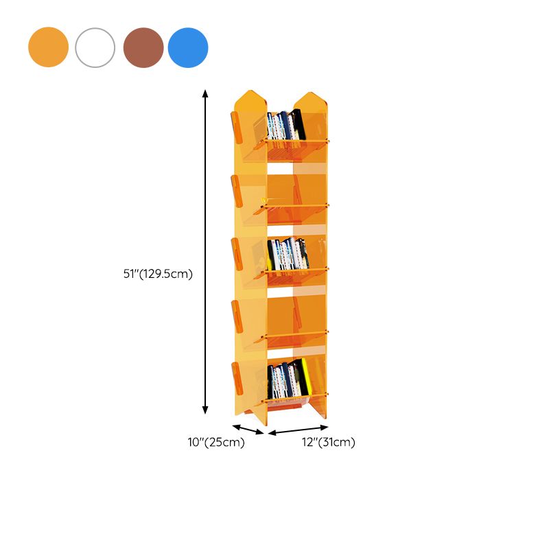 Standard Acrylic Bookcase Scandinavian Closed Back Bookshelf