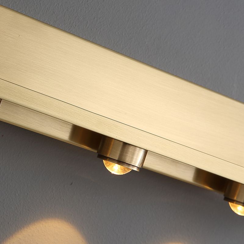 Metal Modern Wall Sconce Geometric Shape Vanity Lamp with Acrylic Shade for Bathroom