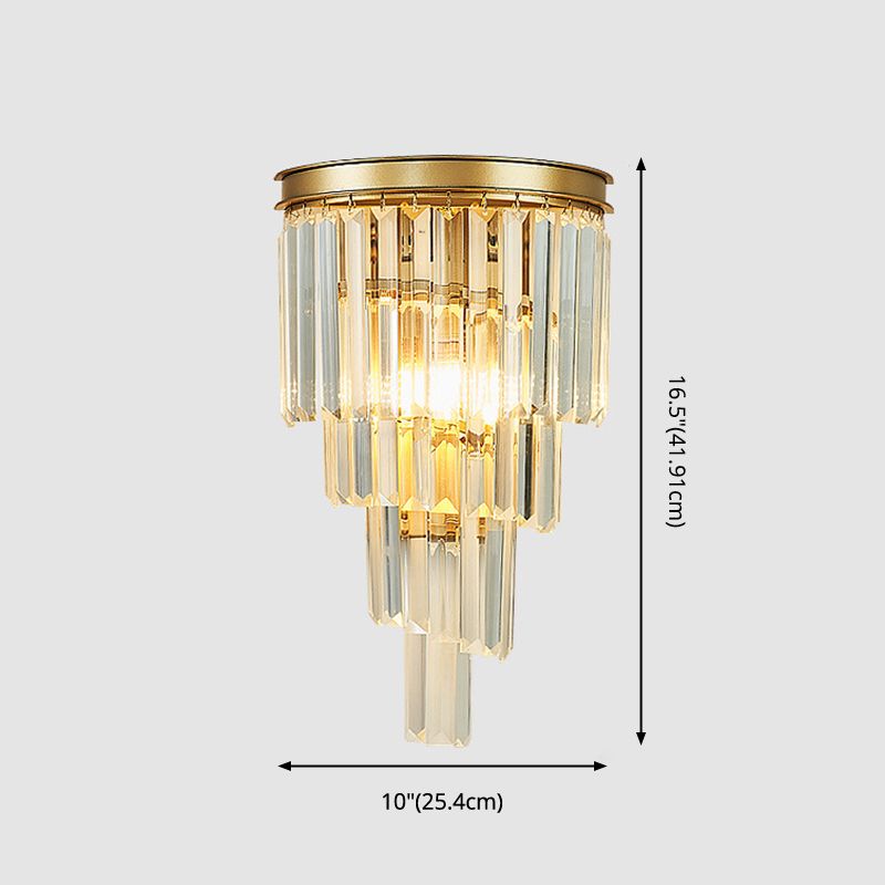 Prismatic Transparent Crystal Wall Light Sconce Modern Style 1-Light Wall Mounted Lighting