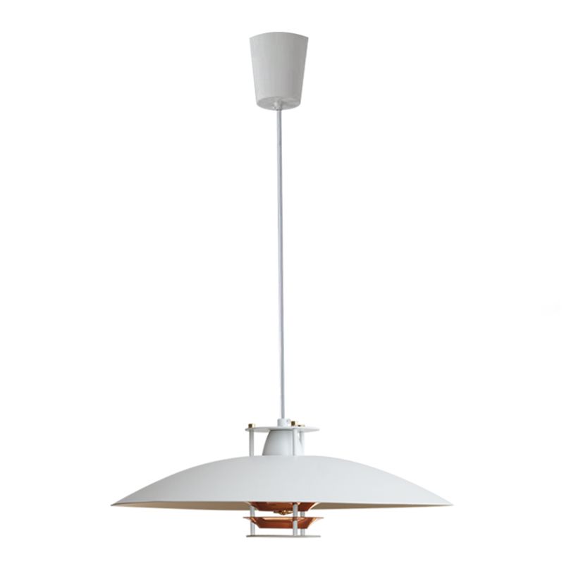 Pot Cover Shade Hanging Lighting Modern Style Metal 1 Light Pendant Lamp for Restaurant