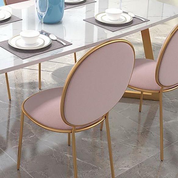 Modern Fixed Dining¬†Room¬†Table¬†Set Marble Top Kitchen Dining Furniture with 4 Legs Base