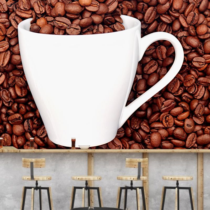 Coffee Beans Photo Mural Wallpaper Wall Art for Bar and Coffee Shop, Waterproofing