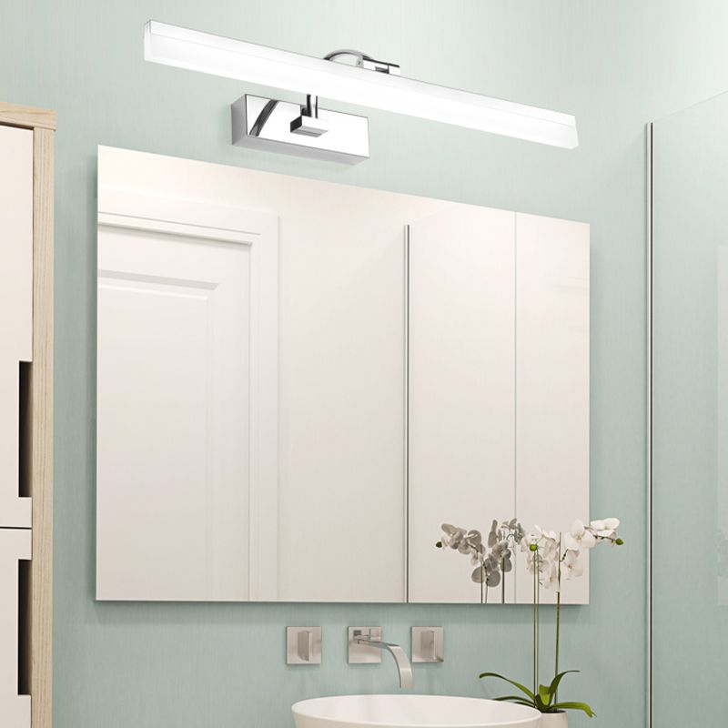 Modern Mirror Front Light LED Vanity Light with Acrylic Shade for Bathroom