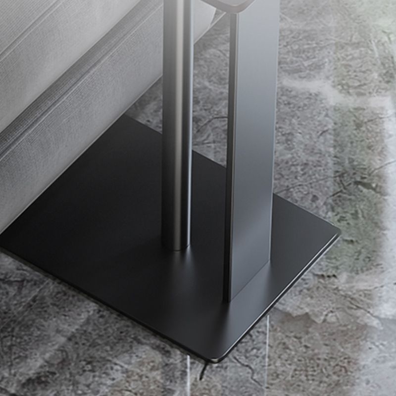 Contemporary Metal C Side Table 21.65" Tall Rectangular End Table