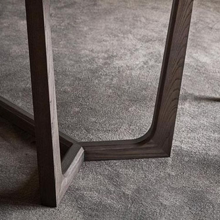Industrial Sintered Stone Tisch für Restaurant Rechteck Esstisch mit hölzernen Trestle Basis